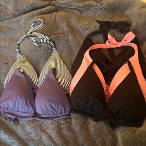 Victoria's Secret Purple and Black Bikinis